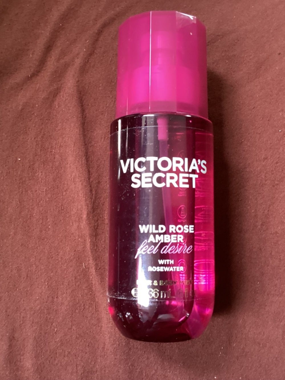 Victoria's Secret Wild Rose Amber Feel Desire Hair & Body Mist New